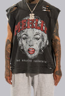 Marilyn Tee Black Washed