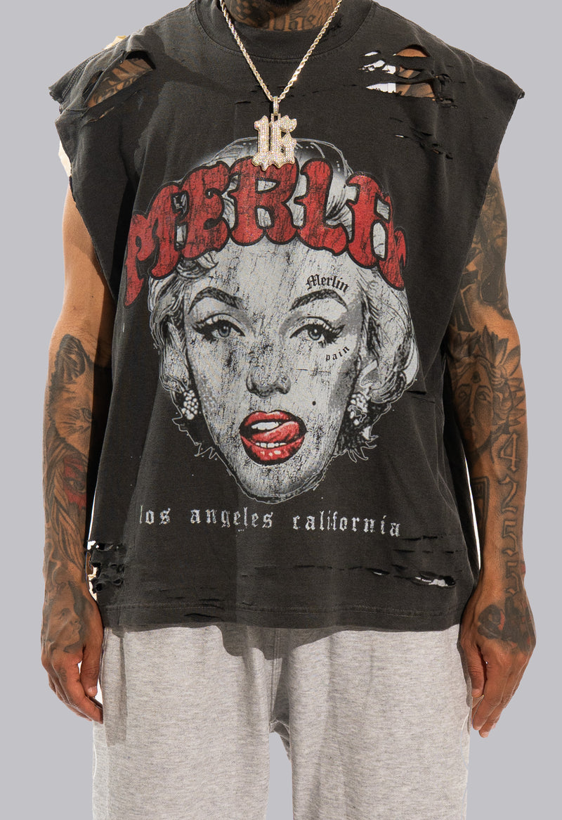 Marilyn Tee Black Washed