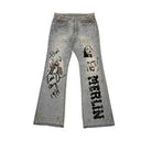 Facing Pain Denim Pants