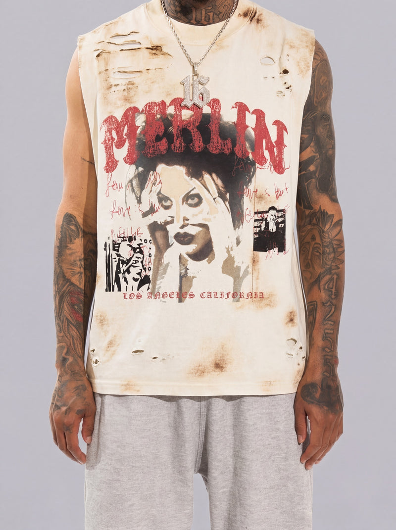 Scary Face Merlin Tee