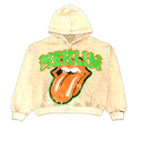 Merlin Orange Rolling Stones Hoodie Cream