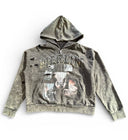 Photo Collage Acid Wash Hoodie