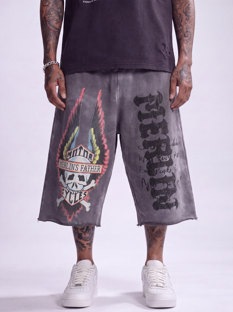 Merlin Moto Shorts Slate Grey