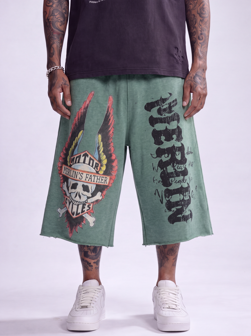 Merlin Moto Shorts Pine Green