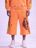 Merlin Moto On Fire Shorts Orange